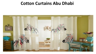 Cotton Curtains Abu Dhabi