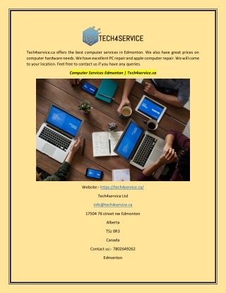 Computer Services Edmonton | Tech4service.ca