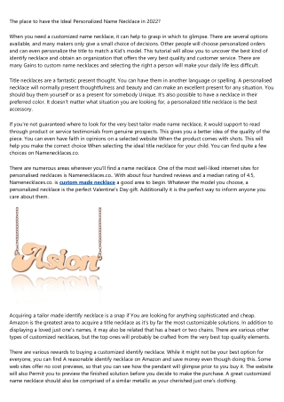 custom made necklace: All the Stats, Facts, and Data You'll Ever Need to Know