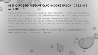 Quickest way to troubleshoot QuickBooks Error 12152