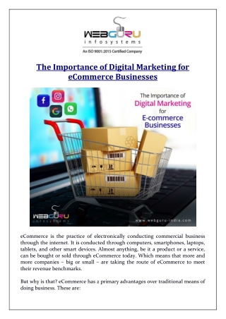 The Importance of Digital Marketing for eCommerce Businesses