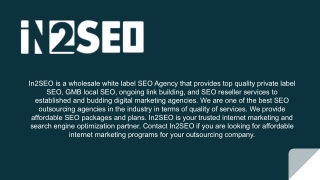 Wholesale White label SEO Agency - IN2SEO