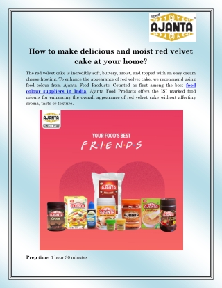 Food Colour Suppliers in India