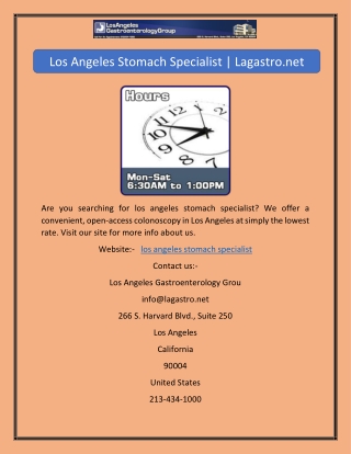 Los Angeles Stomach Specialist | Lagastro.net