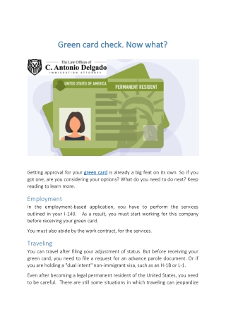 Green card check