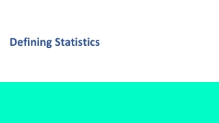 Defining Statistics