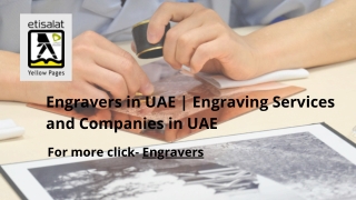 Engravers in UAE | Engraving Services and Companies in UAE