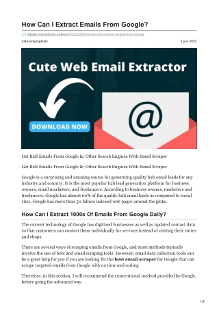 1How Can I Extract Emails From Google