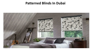 Patterned Blinds In Dubai