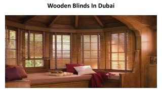 Wooden Blinds In Dubai