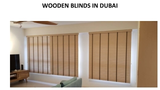 WOODEN BLINDS IN DUBAI