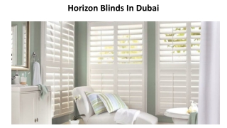 Horizon Blinds In Dubai