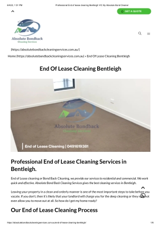 End of Lease Cleaning Bentleigh