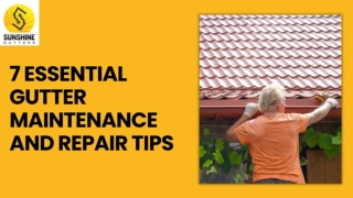 7 Essential Gutter Maintenance and Repair Tips