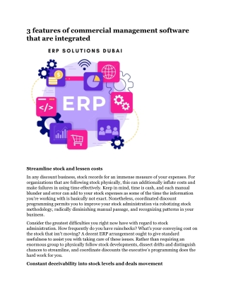 3 features of commercial management software that are integrated