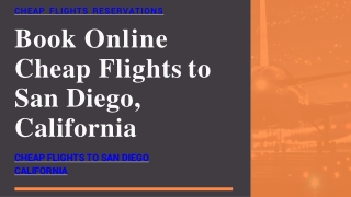 Book Online Cheap Flights to San Diego, California