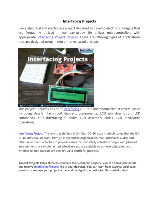 Interfacing Projects