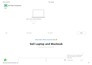 Sell Laptop, Old Used Laptop, Macbook Pro, Air, iMac for Instant Cash - SRC