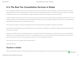 Tax Consultation Services in Dubai - The Alchamii