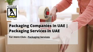 Packaging Companies in UAE | Packaging Services in UAE