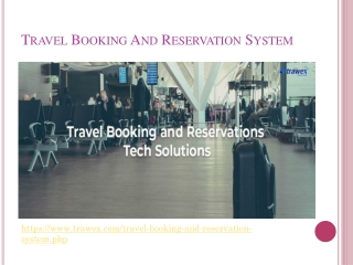 Travel Booking And Reservation System