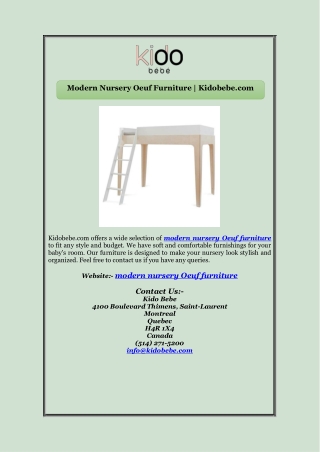 Modern Nursery Oeuf Furniture | Kidobebe.com