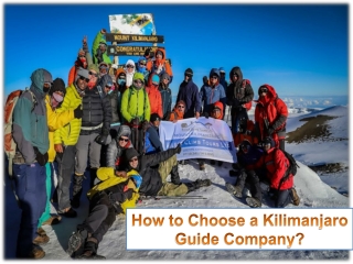 How to Choose a Kilimanjaro Guide Company?