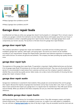 Garage door pros
