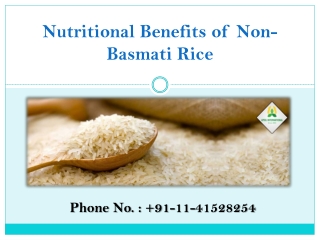 Nutritional Benefits of Non-Basmati Rice