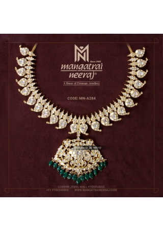 Traditional Mango Mala with Uncut Diamonds