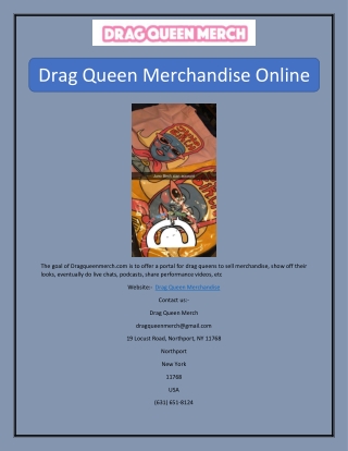 Drag Queen Merchandise Online