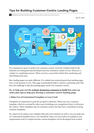 Tips for Building Customer-Centric Landing Pages