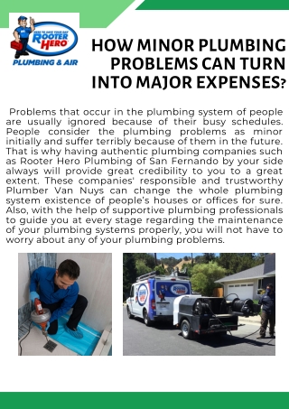 How Minor Plumbing Problems Can Turn Into Major Expenses?