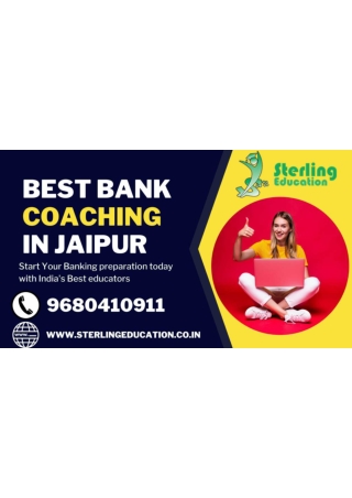 Best Bank Coaching In Jaipur Sterling Education