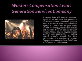 Workers Compensation Leads Generation Services Company