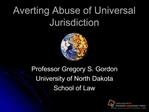 Averting Abuse of Universal Jurisdiction