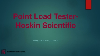 Point Load Tester- Hoskin Scientific