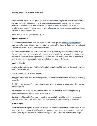 Windows Server 2019: Worth The Upgrade?