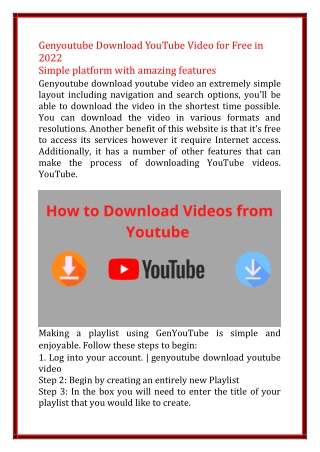Genyoutube Download YouTube Video for Free in 2022 (1)