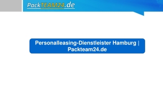 Personalleasing-Dienstleister Hamburg | Packteam24.de