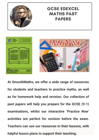GCSE Edexcel Maths Past Papers are Available