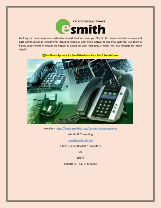 Office Phone Systems for Small Business Near Me | Esmithit.com