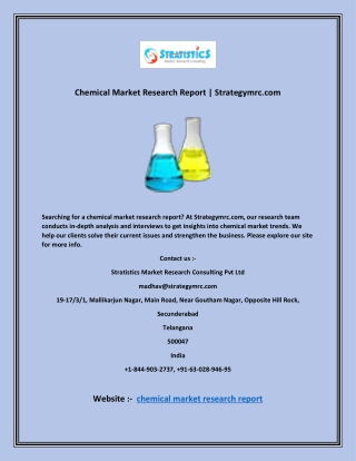 Chemical Market Research Report | Strategymrc.com