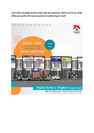 Can’t find a strategic location that suits your business