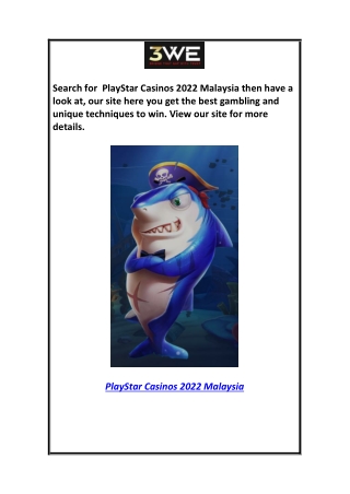 Are You Looking For Playstar Casinos 2022 Malaysia