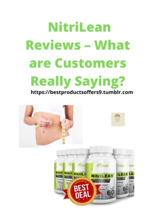 NitriLean Reviews – What are Customers Really Saying_