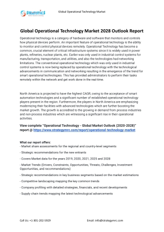 2021 Operational Technology Industry Global Analysis Report