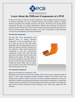 Learn About the Different Components of a PCB
