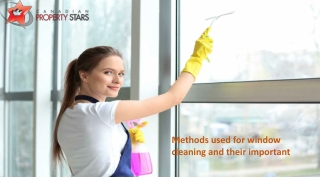 Methods used for window cleaning and their important