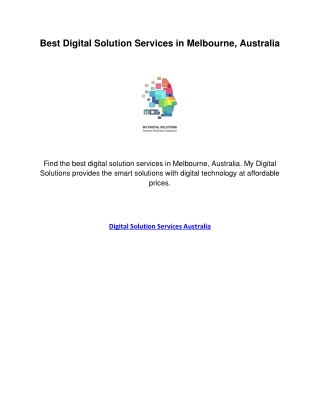Digital Solution Services Australia